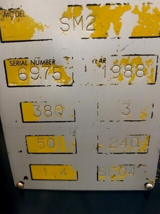 Verzenddozen tape sluiter, Siat, SM2 50-240, grijs, 1988